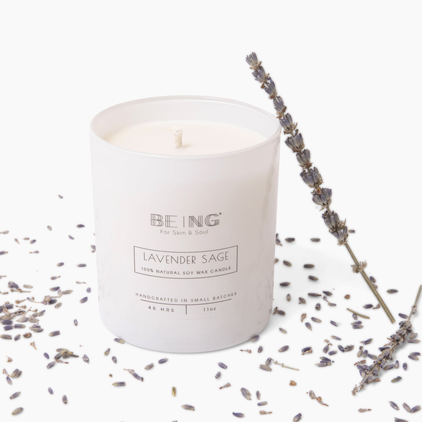 Lavender Sage Soy Candle - LIVE BY BEING