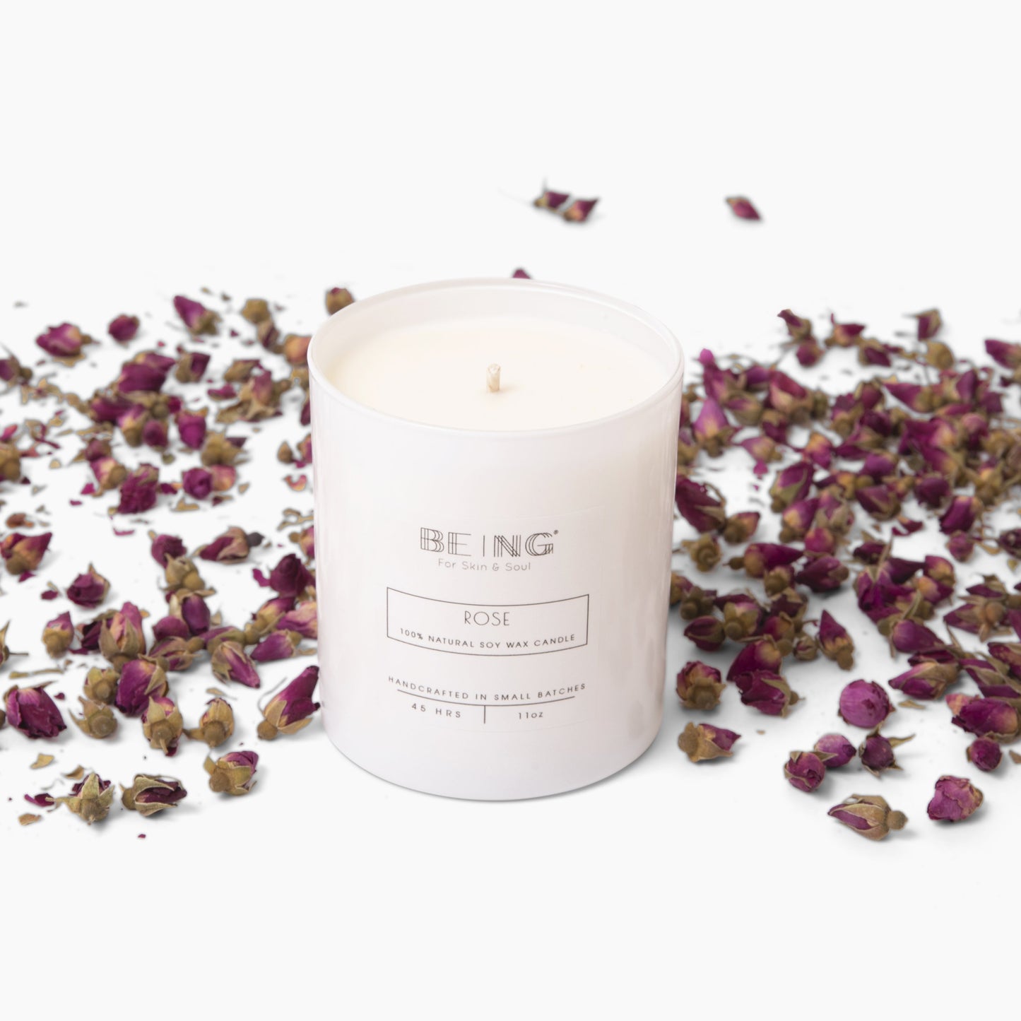 Rose Soy Wax Candle - LIVE BY BEING