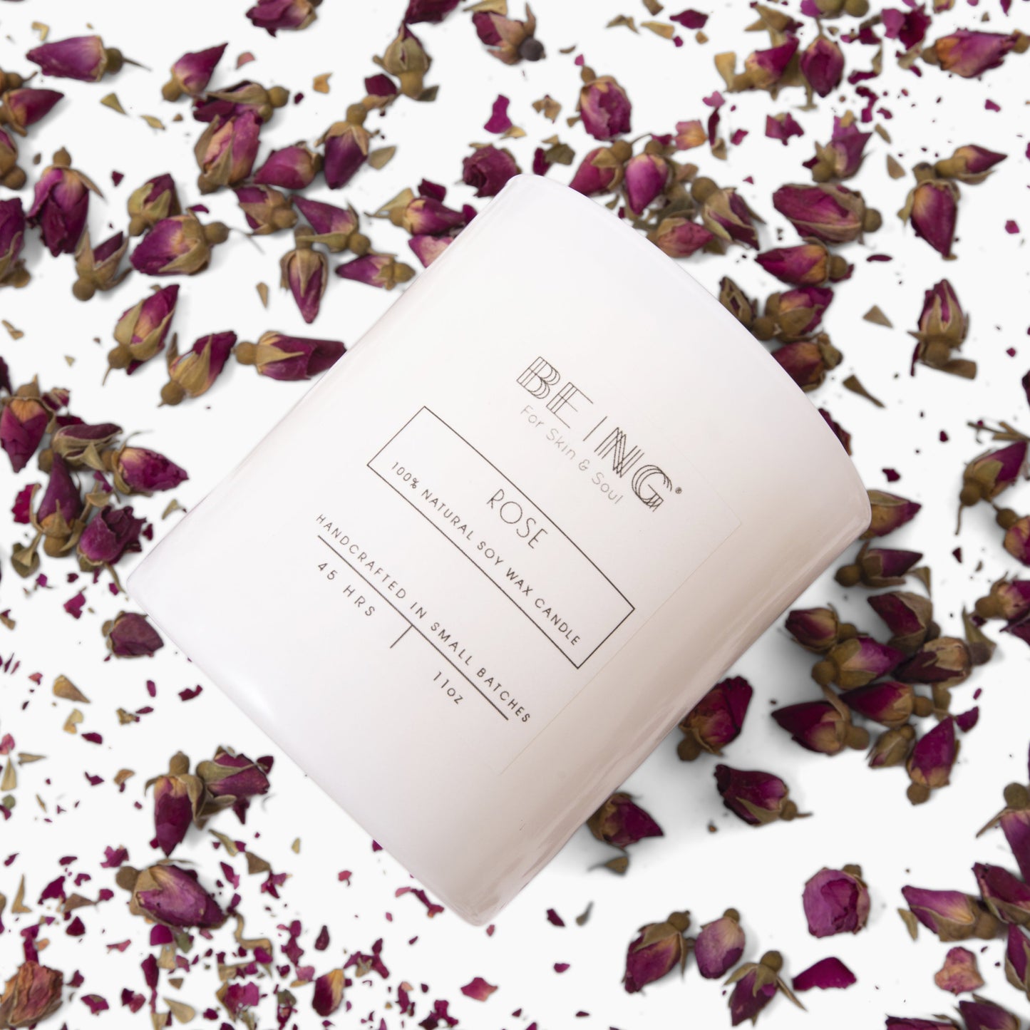 Rose Soy Wax Candle - LIVE BY BEING